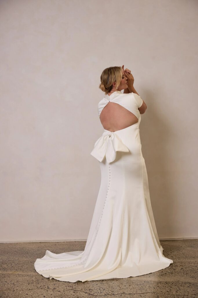 The back of the trish peng gown