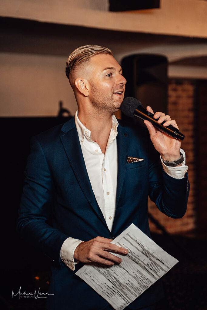 Best wedding celebrant Melbourne creating a relaxed and funny wedding ceremony for a happy couple.