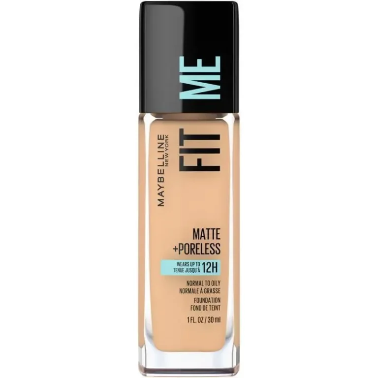The maybelline fit me foundation, a popular wedding foundation for brides