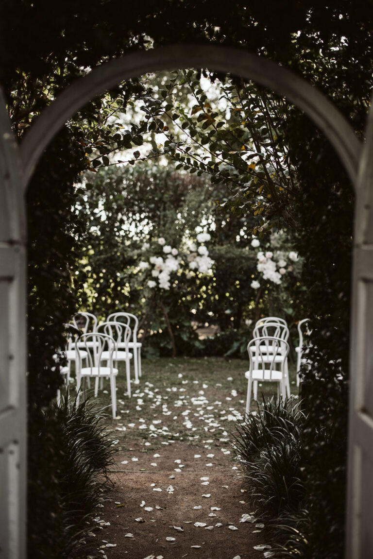 Wedding ceremony at Garden of the Gods: A beautiful outdoor setting with a couple exchanging vows surrounded by stunning natural rock formations.
