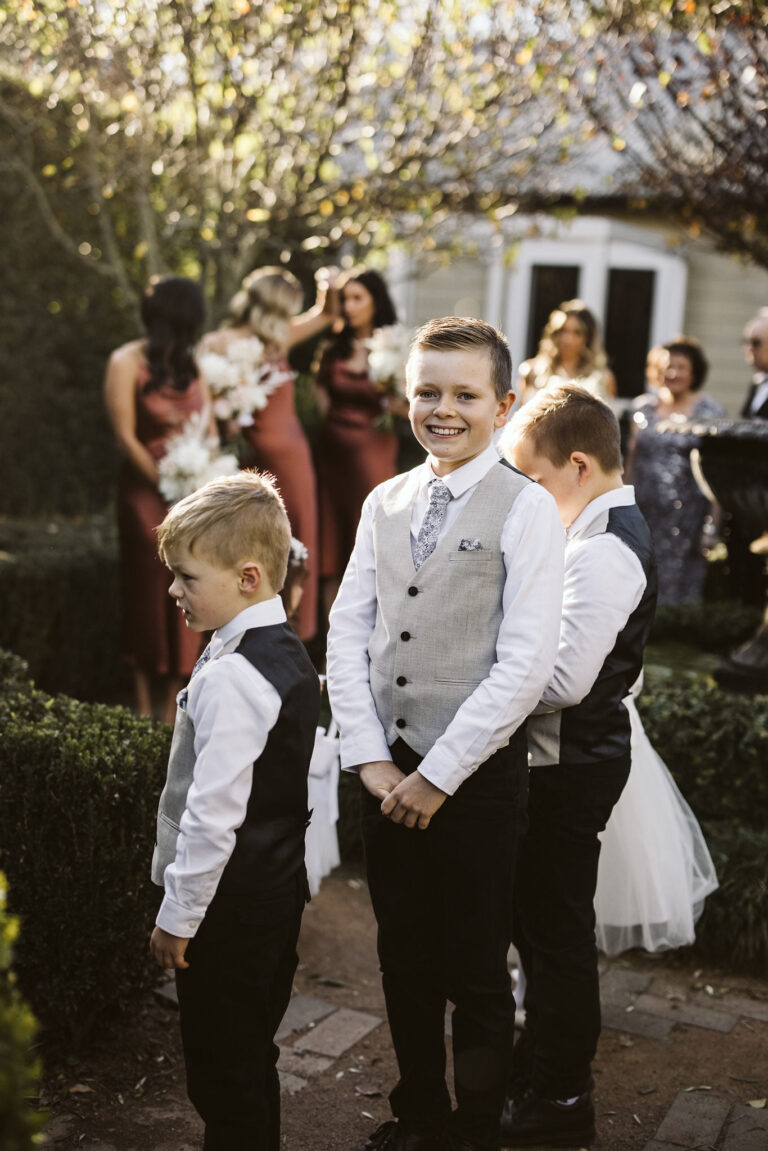 Little boys wearing formal wear.