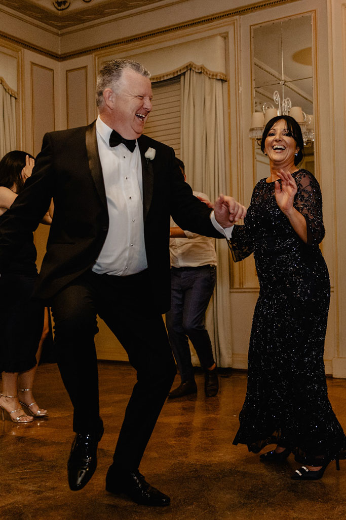 Parents dancing.