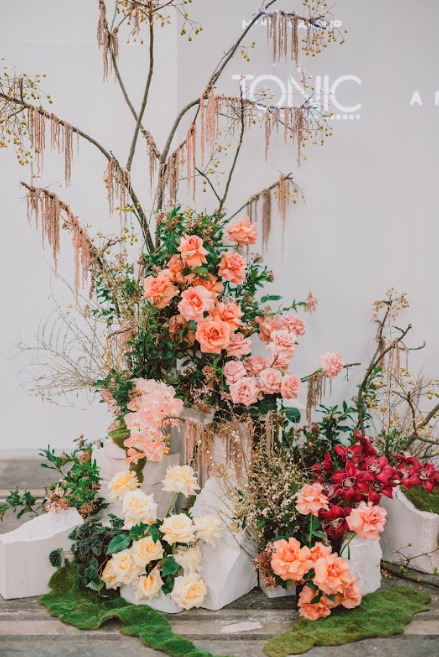 A beautiful display of flowers.