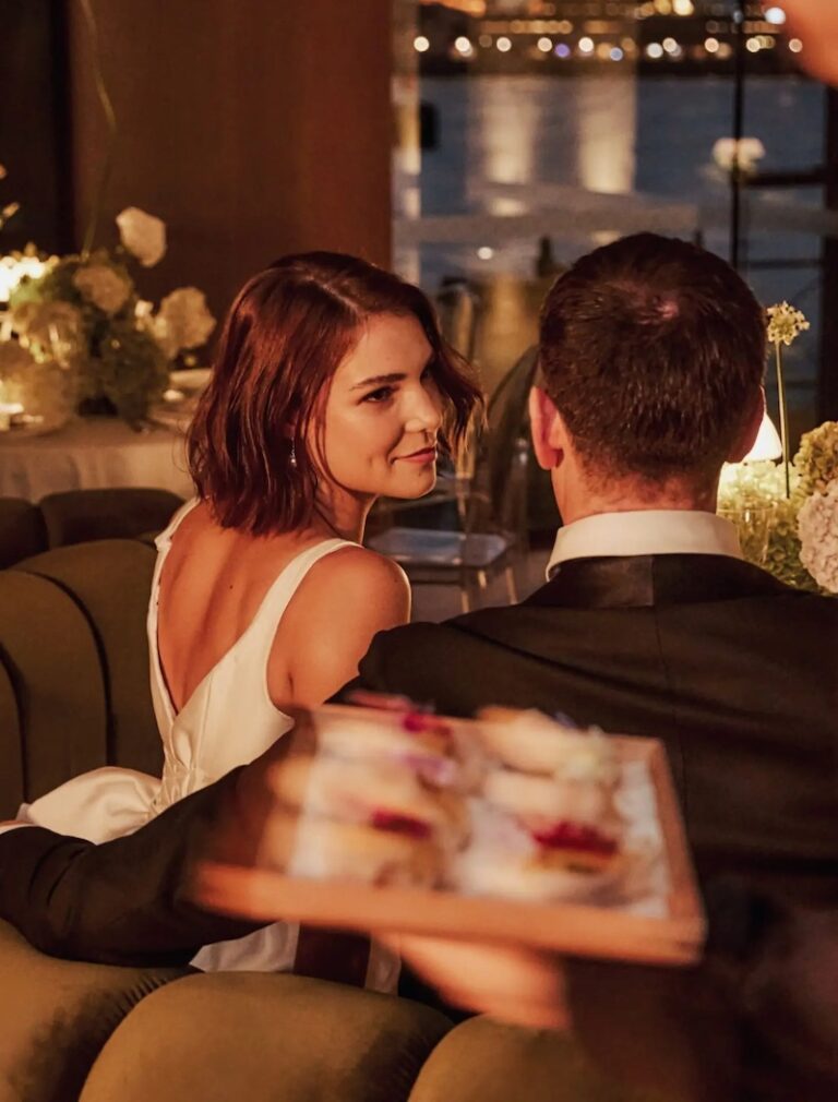 A couple at their wedding reception at a sydney wedding venue