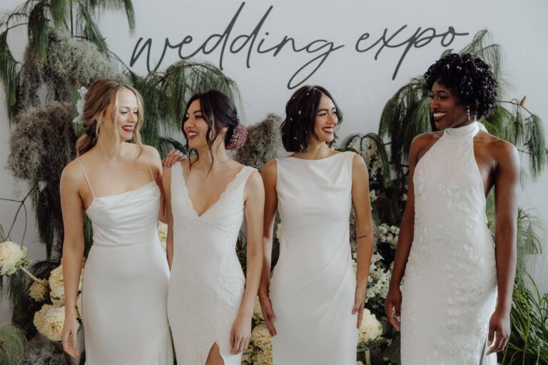 Wedding expo in Sydney 2025 featuring four models laughing in full body shot