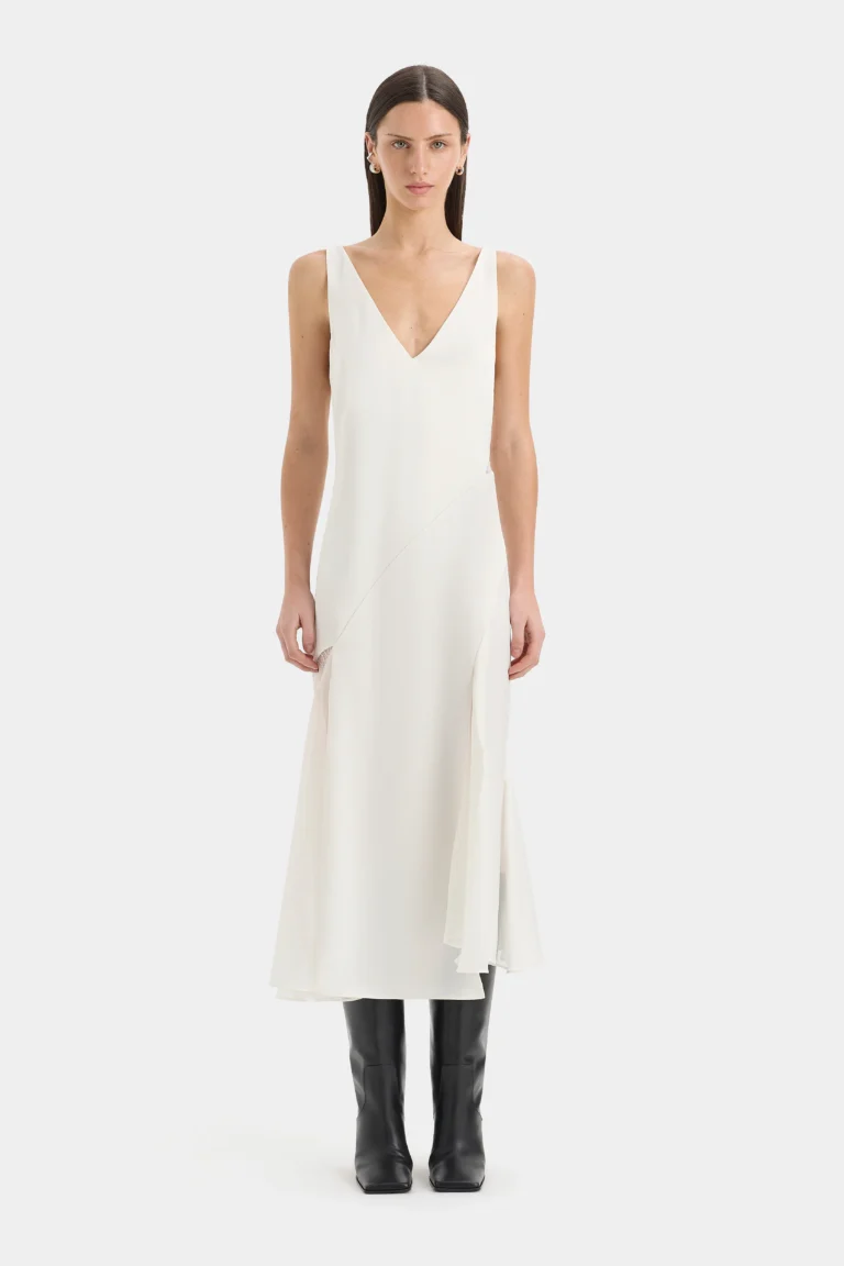 Sir the label white midi dress for engagement parties