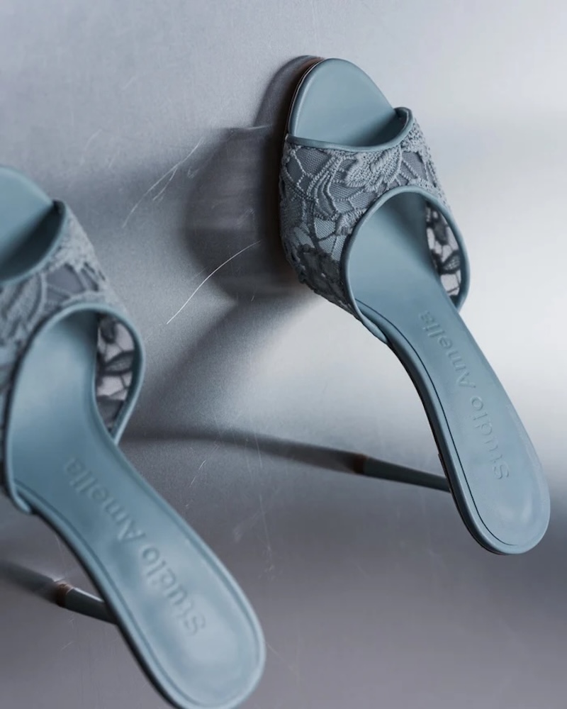 A pair of blue heels, a 2026 bridal accessory