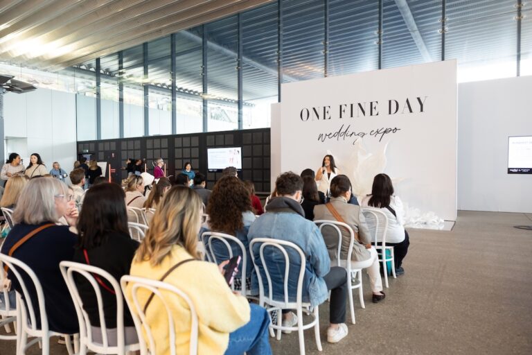 Guests watching a talk at one fine day wedding expo 2026