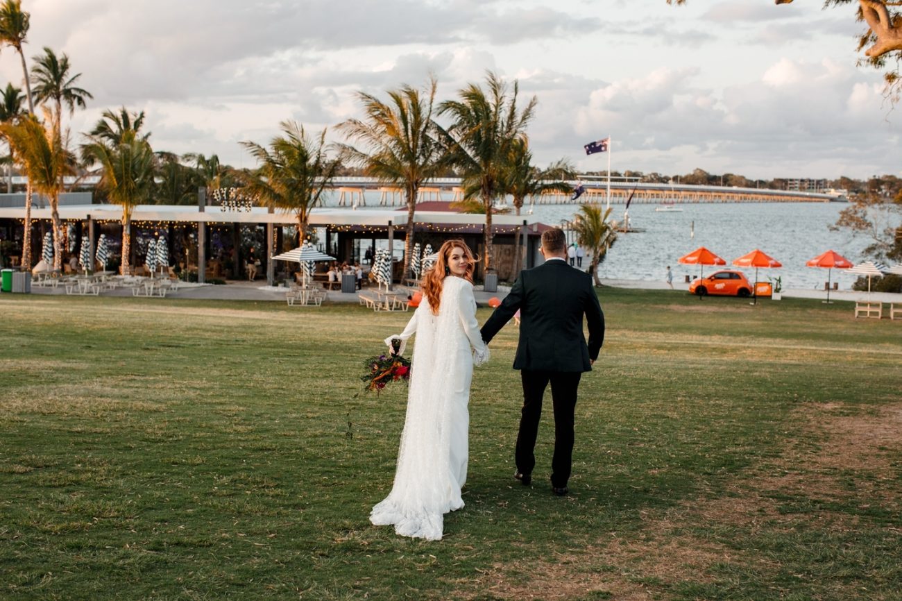 bride and groom on the sunshine coast queensland wedding venue