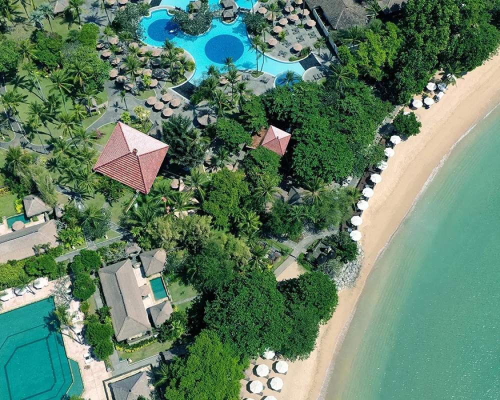 Aerial view of Melia Bali