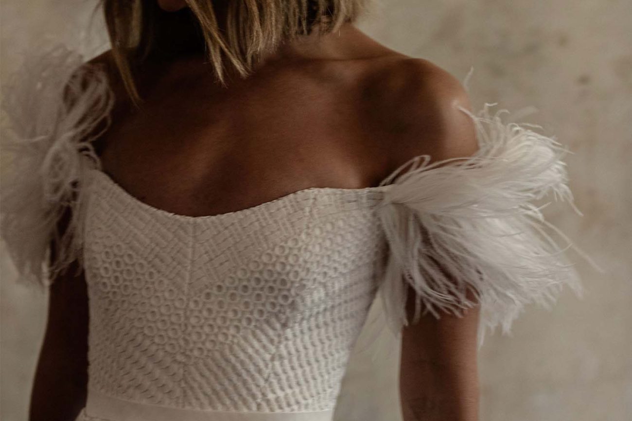 a woman wearing a beautiful wedding dress