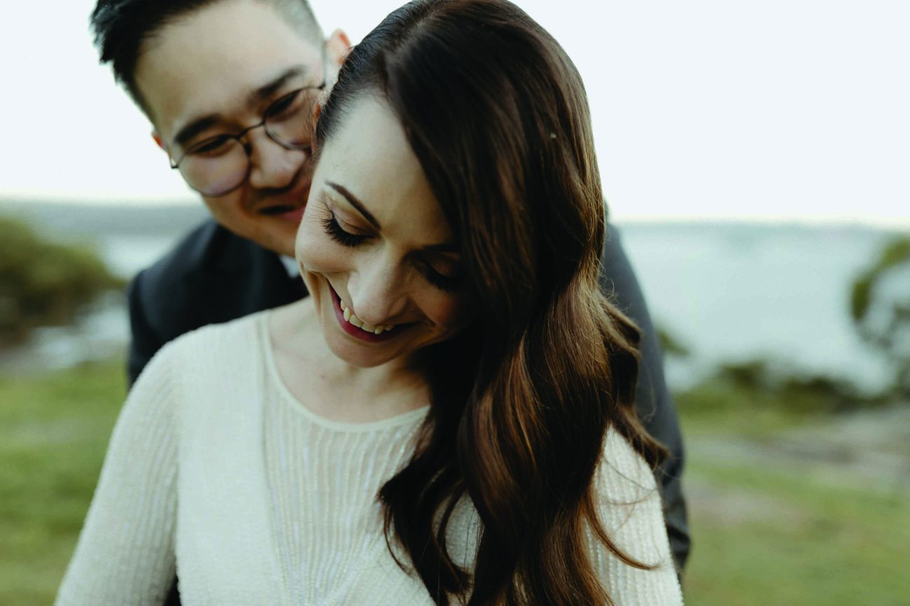 intimate moments of a couple on their wedding