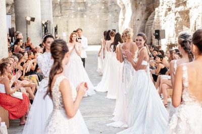 wedding runway with various styled wedding dress worn by gorgeous models